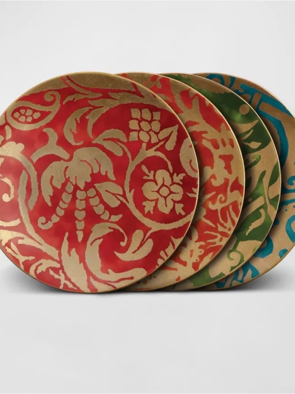 L'Objet Fortuny Assorted Dessert Plates, Set of 4